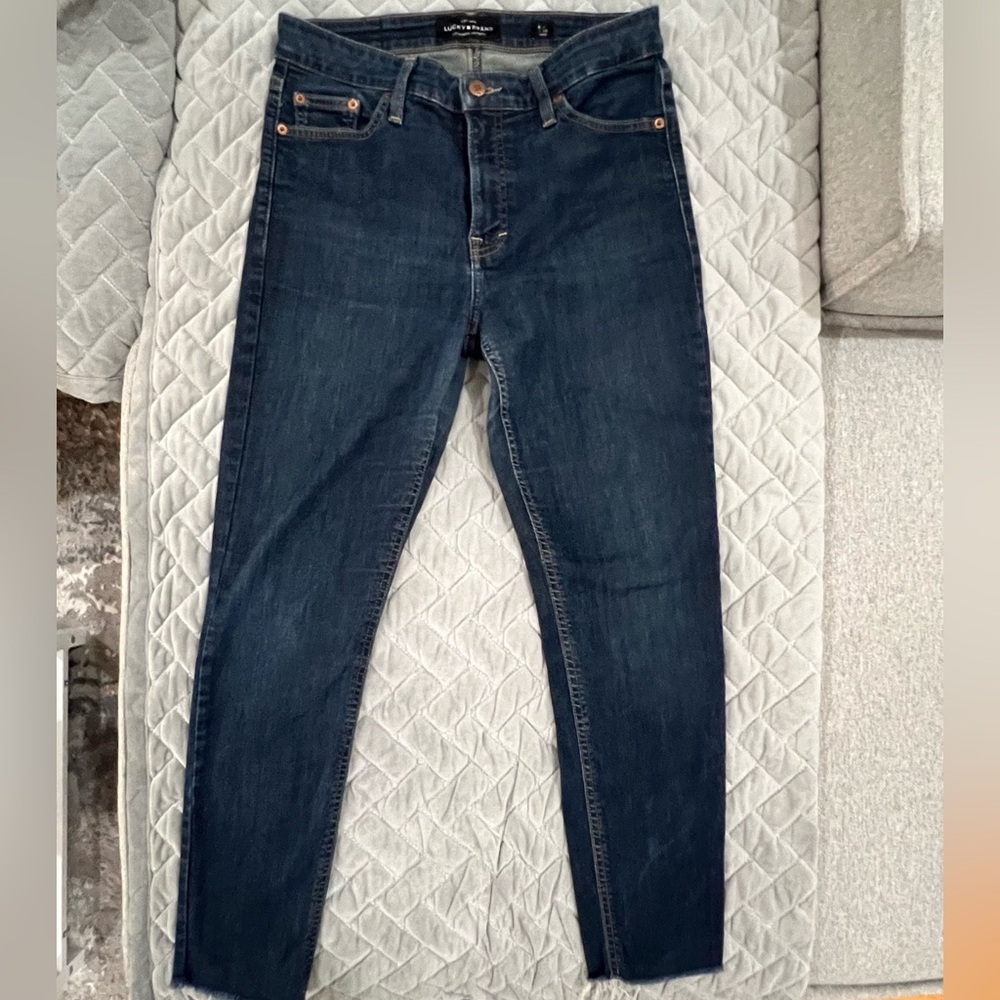 Lucky Dark Blue Skinny Jeans Size 8 - Picture 1 of 3